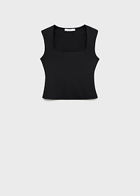 Fitted top with wide straps