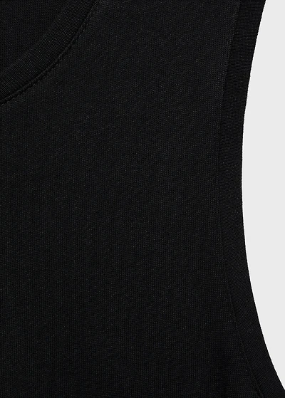 Cotton midi-dress with knot detail