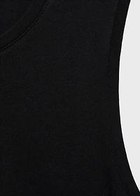 Cotton midi-dress with knot detail