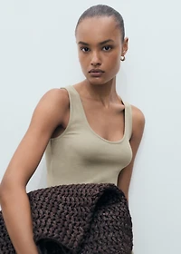 Flared dress combined fabric