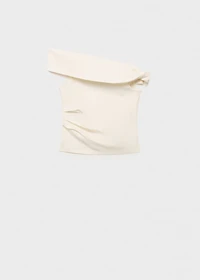 Asymmetrical strapless top