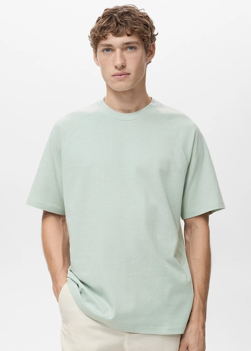 Relaxed-fit cotton-linen t-shirt
