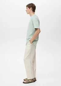 Relaxed-fit cotton-linen t-shirt