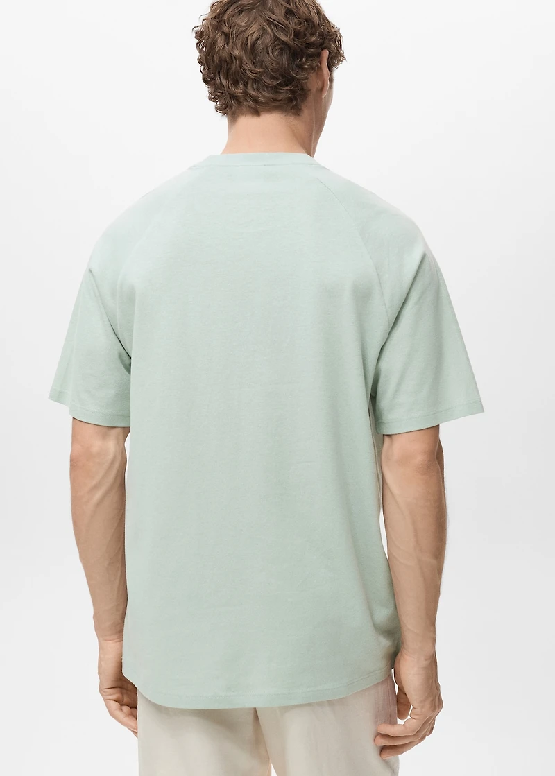 Relaxed-fit cotton-linen t-shirt