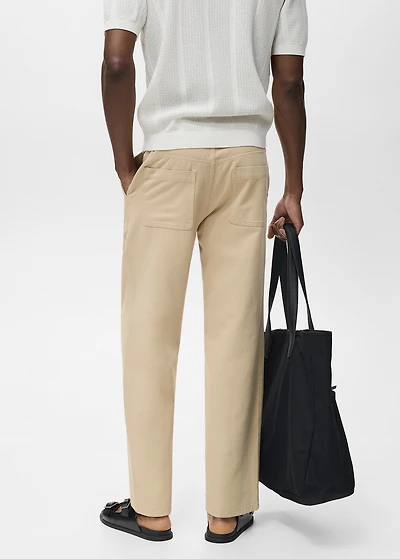 Regular-fit jeans made from a cotton-linen blend