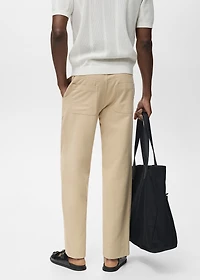 Regular-fit jeans made from a cotton-linen blend