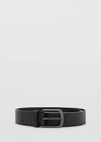 Pebbled leather belt