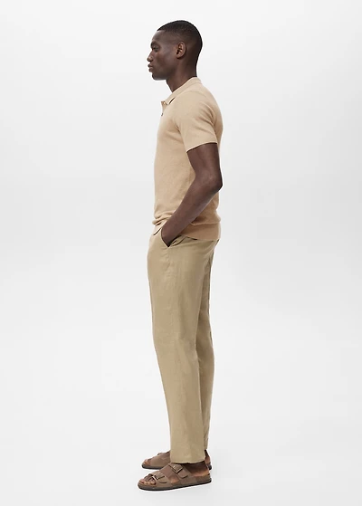 Fine-knit cotton polo shirt