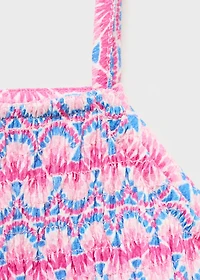 Print ruched top