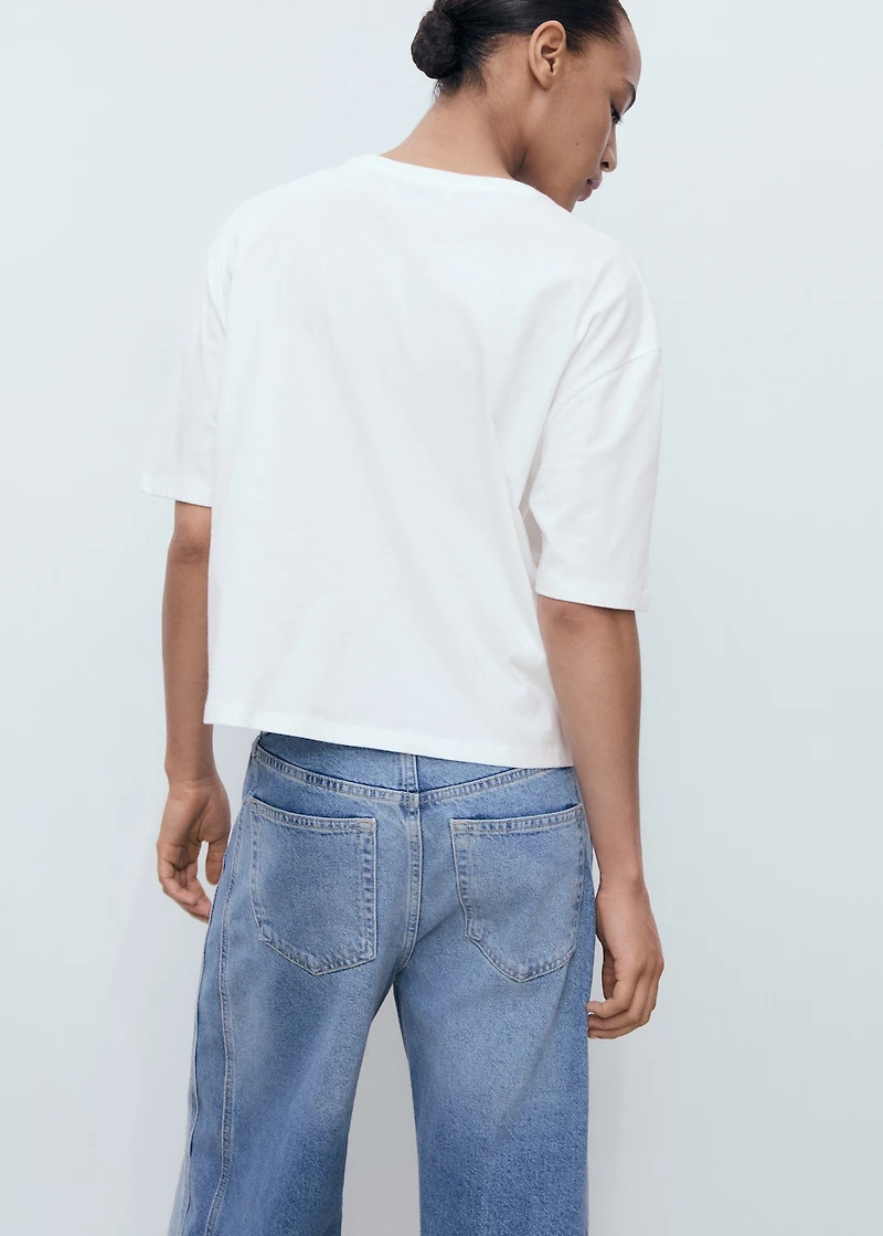 Floral-print cotton t-shirt