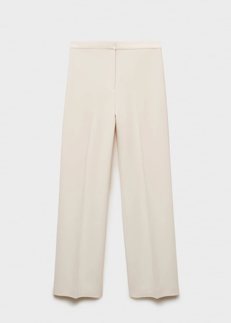 Straight-fit suit pants