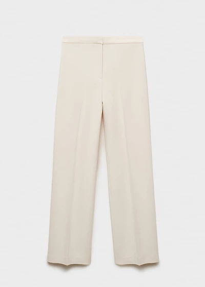 Straight-fit suit pants