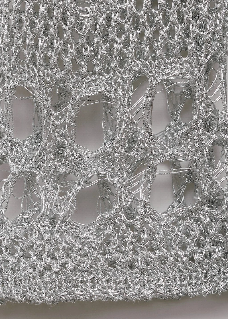 Lurex dress with openwork details