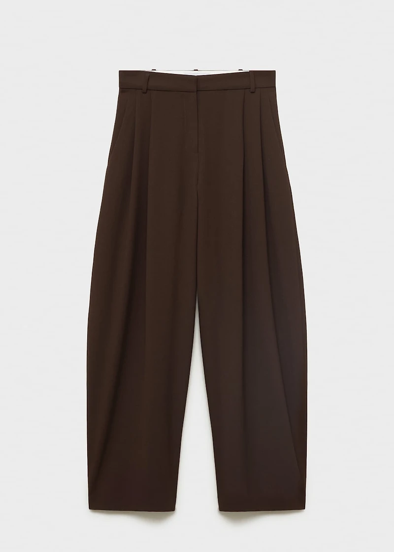 Pleat detail pants