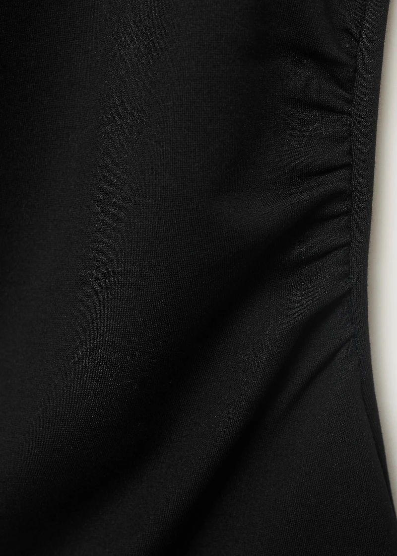 Asymmetrical draped top