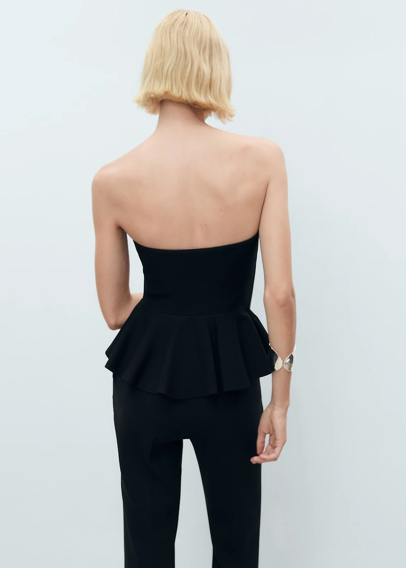 Peplum bandeau top
