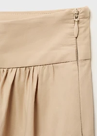 Long cotton A-line skirt