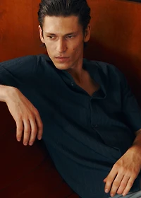 Striped embroidered shirt