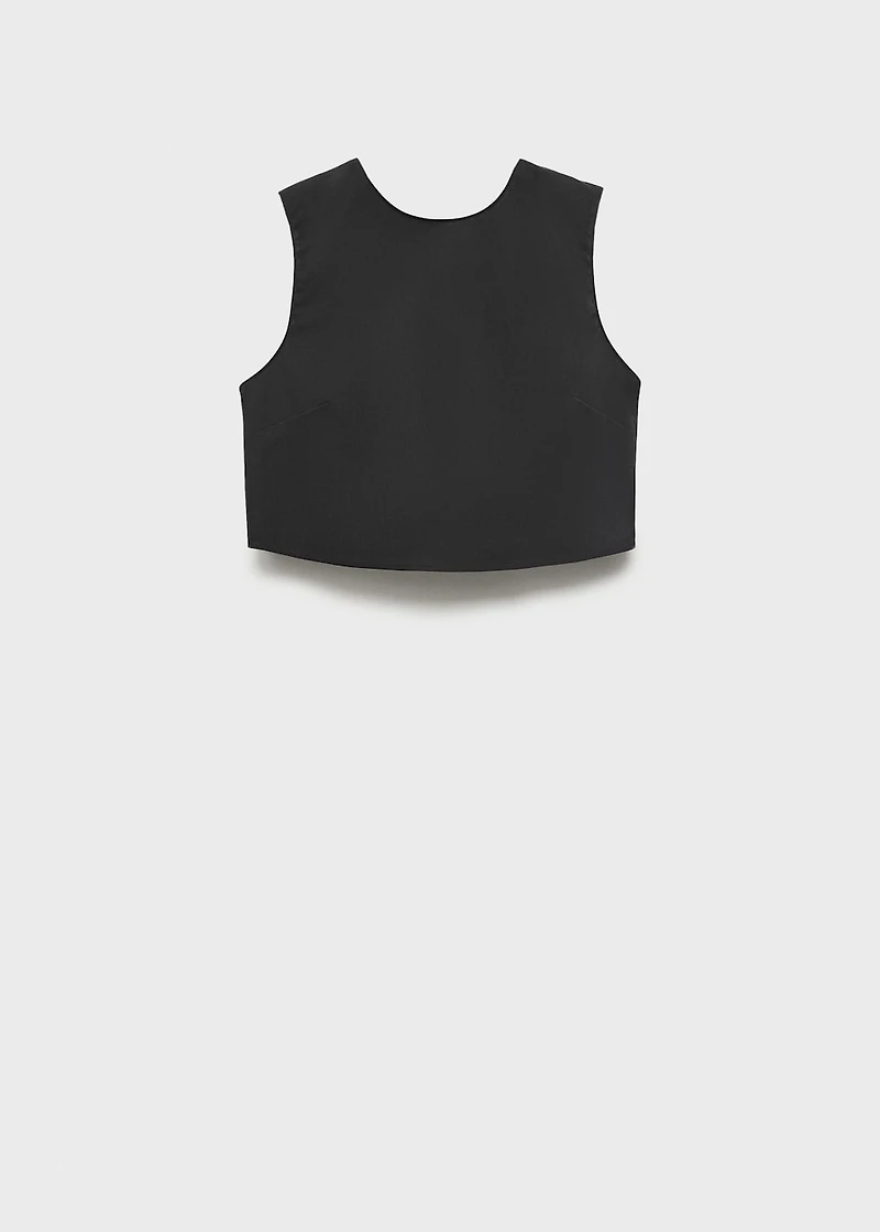 Crop top with bow on the back