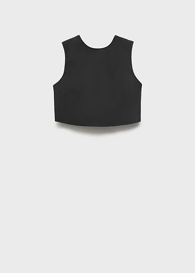 Crop top with bow on the back