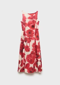 Floral-print flared dress