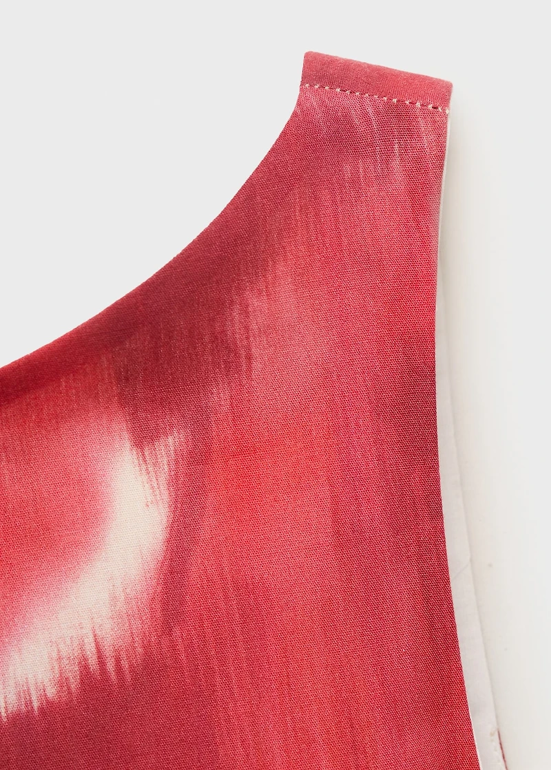 Floral-print flared dress