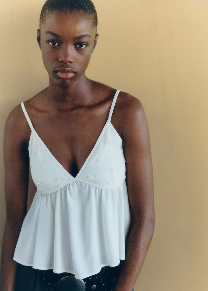 Knitted top with sequin detail