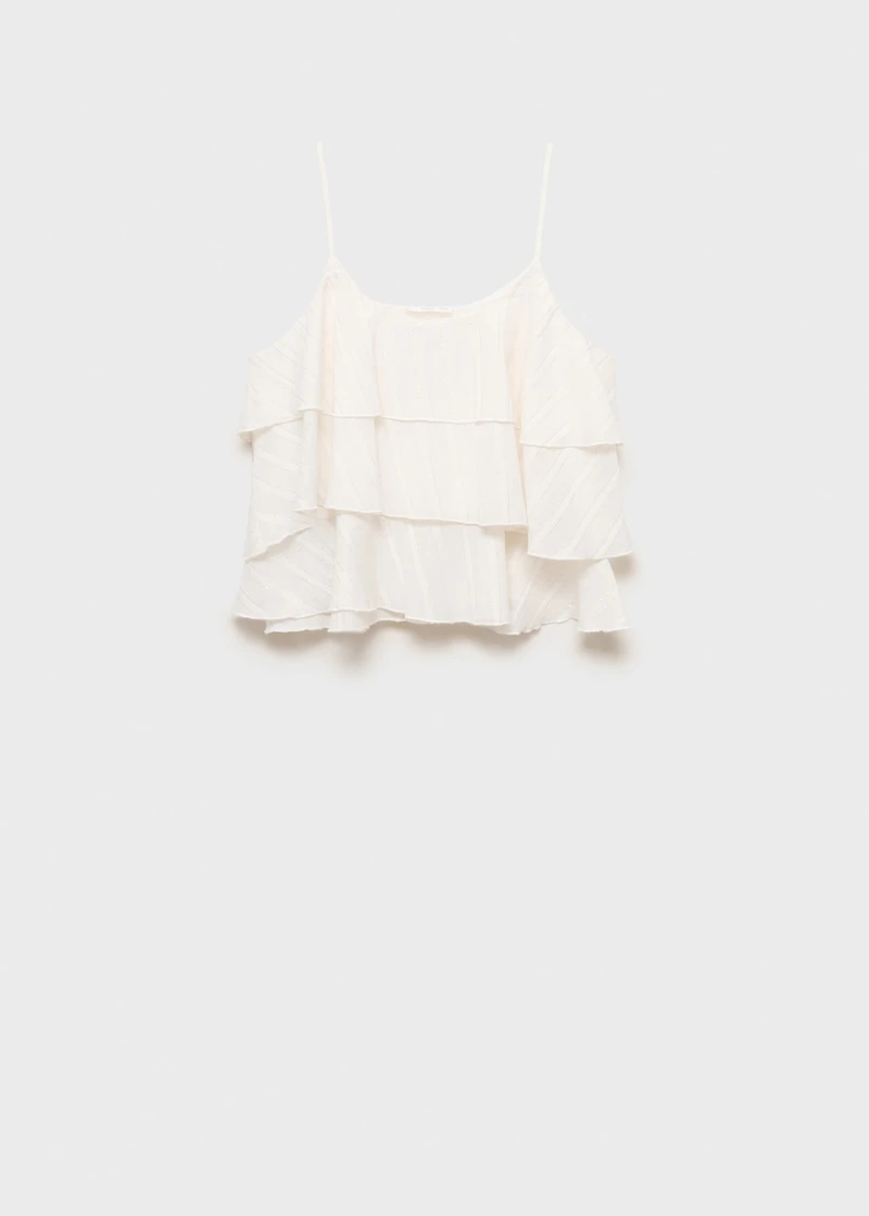 Lurex ruffled top