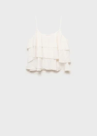 Lurex ruffled top