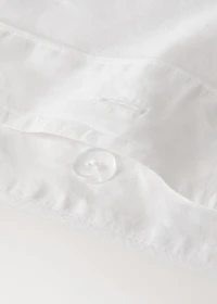 Washed percale cotton duvet cover with zigzag stitching for cm bed