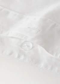 Washed percale cotton duvet cover with zigzag stitching for 180/200 cm bed