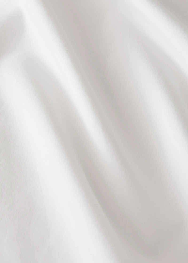 Washed percale cotton duvet cover with zigzag stitching for 180/200 cm bed