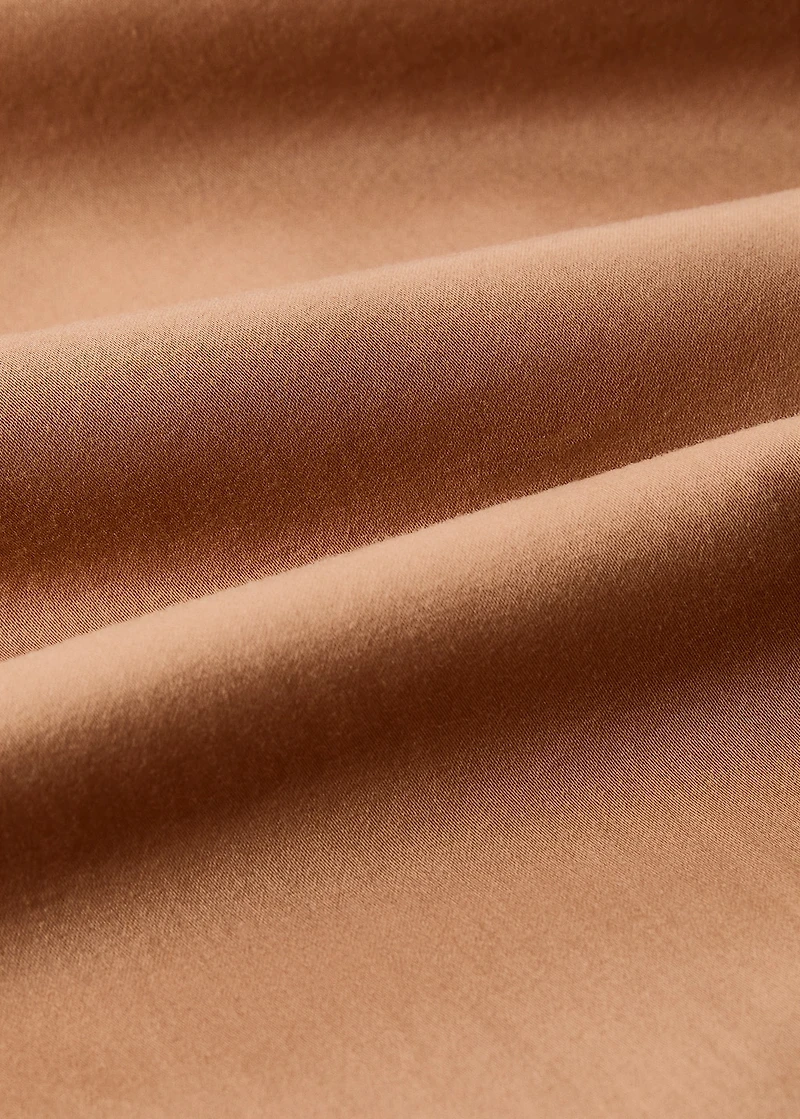 Washed cotton satin double-stitched top sheet for / cm bed