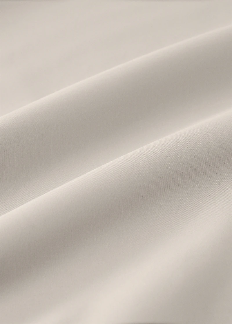 500-thread count cotton percale top sheet with rounded piping detail for 180/200cm bed