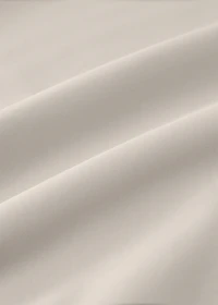 500-thread count cotton percale top sheet with rounded piping detail for 180/200cm bed