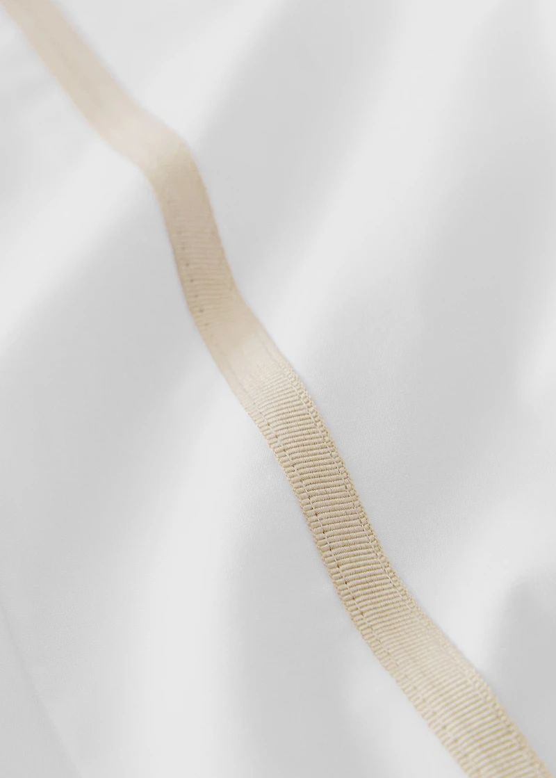 200-thread count percale cotton top sheet for 90 cm bed