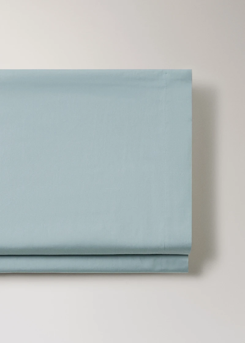 Percale cotton top sheet for 90 cm bed