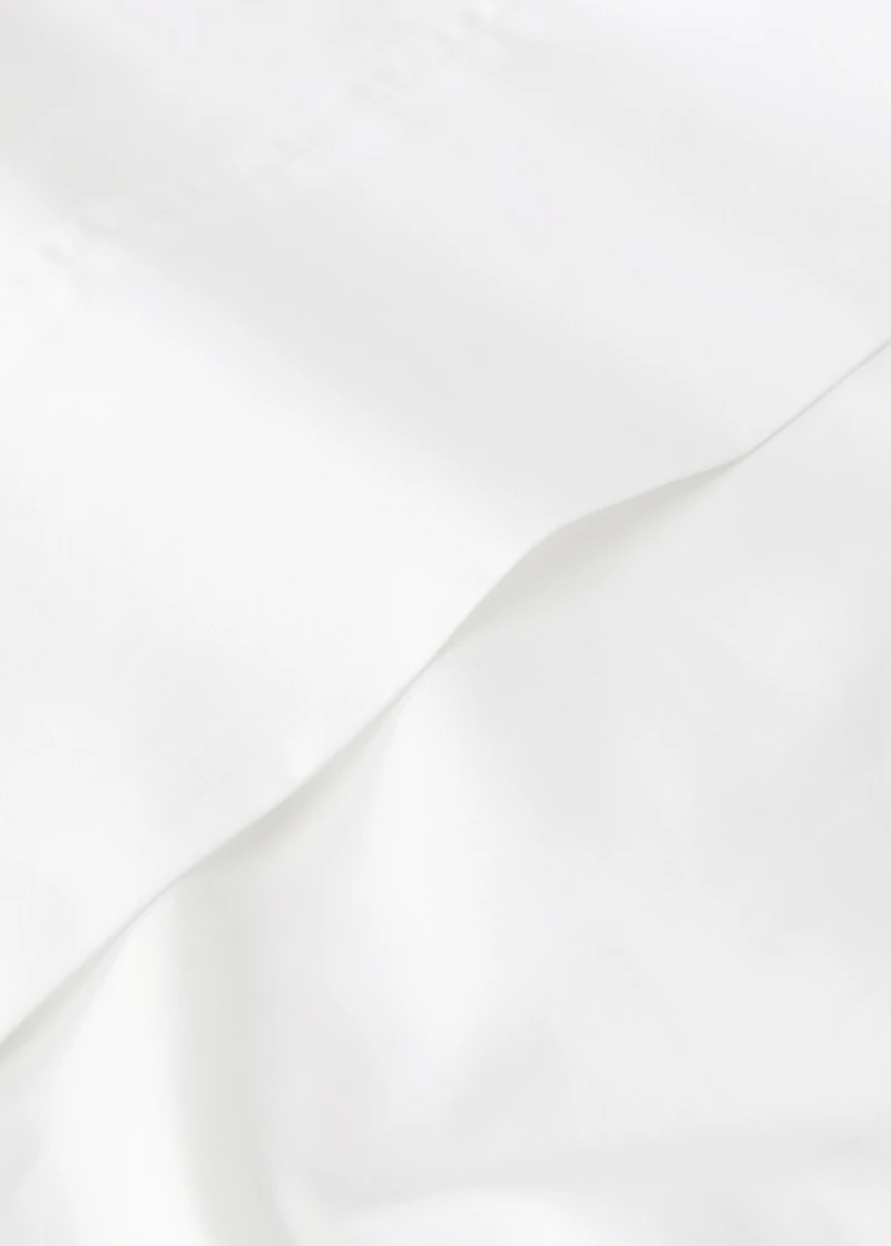 300-thread count percale cotton top sheet for 90 cm bed