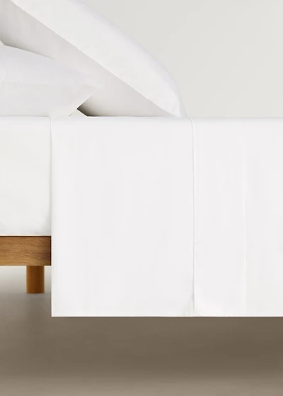 300-thread count percale cotton top sheet for 53.15/55.12 bed