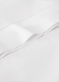 500-thread count cotton percale pillowcase with rounded piping detail 45x110 cm