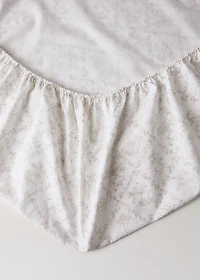 Toile de Jouy percale cotton children's fitted sheet for 90 cm bed