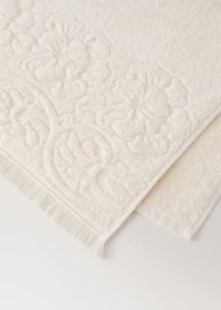 Hand towel with floral trim