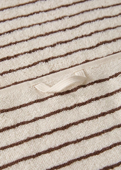 Two-tone striped cotton bath towel