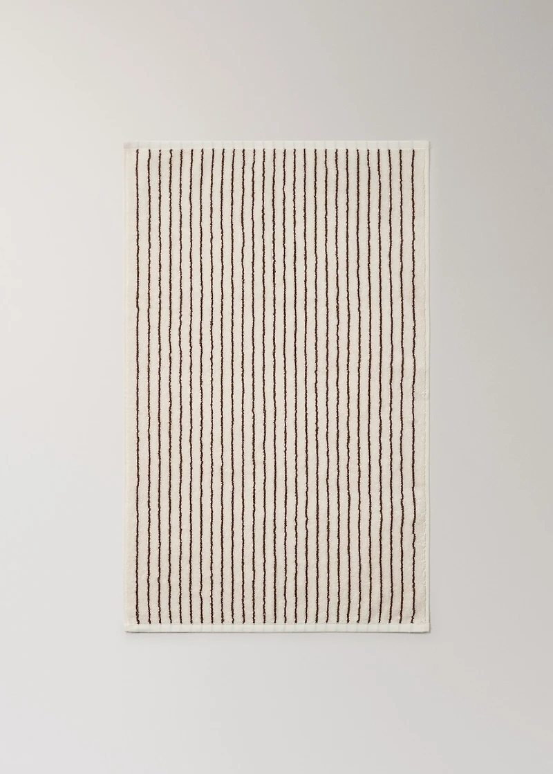 Two-tone striped cotton washcloth