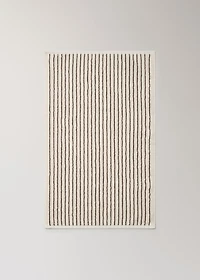 Two-tone striped cotton washcloth