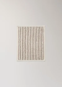 Cotton towel with two-tone stripes