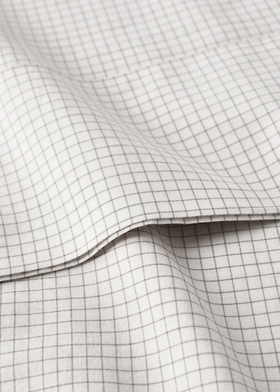 Percale cotton children's mini-check top sheet