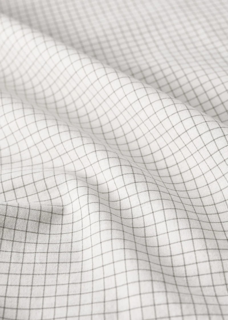 Children's flat sheet, cotton percale, mini check