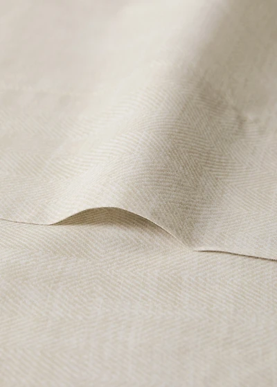 200-thread count percale cotton floral-print top sheet for 200 cm bed