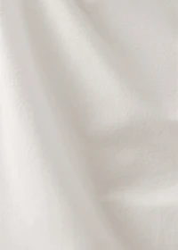Percale cotton top sheet with gauze ruffle for 200 cm bed